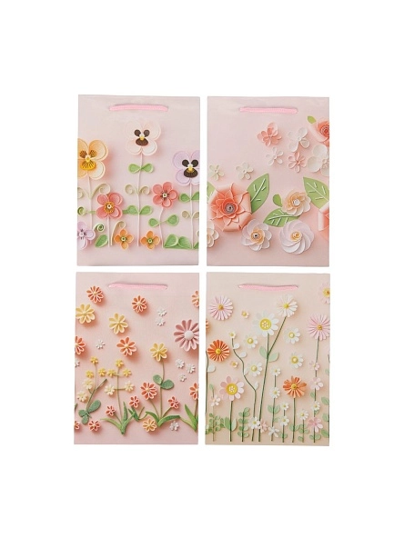 Пакет подарочный" Spring flowers", 17,5*24*8 см (VA-742)