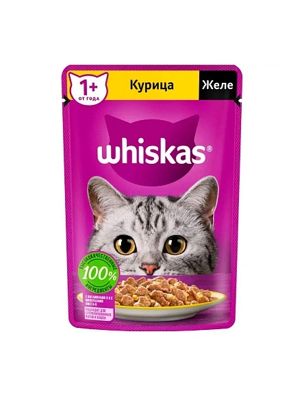 Вискас желе с курицей 75г