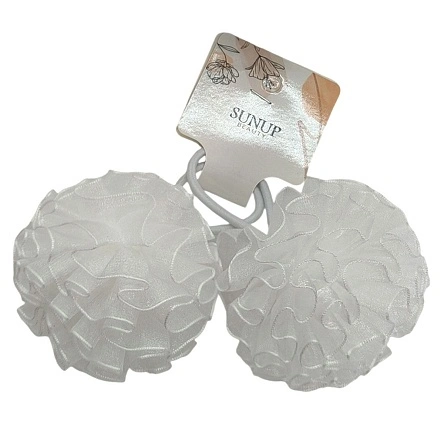 Бант-помпон для волос на резинке Sunup beauty, 2 шт., 6 см (ML-3487)