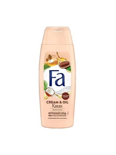 Fa Чувственный крем-гель для душа CREMA & OIL Какао Бережный уход, 250 мл