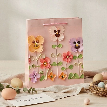 Пакет подарочный "Spring flowers", 26*32*10 см (VA-743)