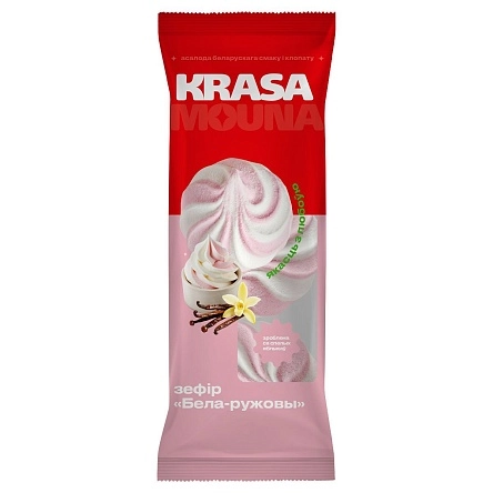 Зефир "KRASAmouna" бело-розовый  кор. (115г.)