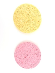 Набор спонжей для умывания 2 шт, d=7см, 2 цвета микс (AW-016)