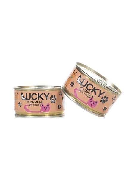 Консервы Lucky для кошек с курицей, 130 г