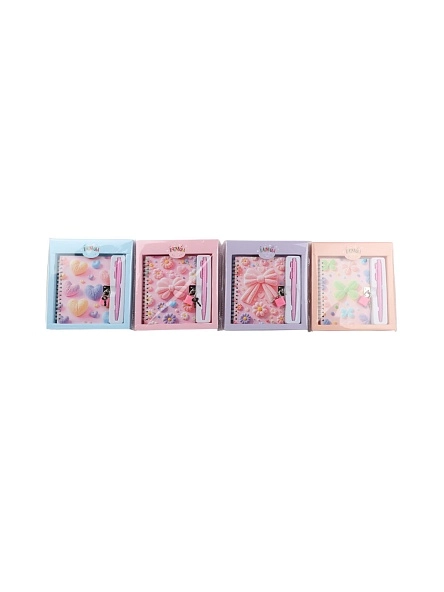 Набор подарочный "Candy Pink" (ручка+блокнот для записей), микс дизайнов (артикул XRE25070101)