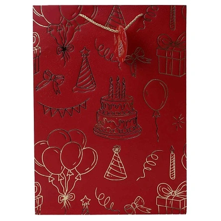 Пакет подарочный "Birthday party", Fun Party, 30*41,5*12 см (MO-456)