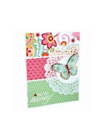 Бумага для скрапбукинга и декора "ОСТРОВ СОКРОВИЩ" Лето, цвет.рисов.бумага, 15*15см, самокл, 12л, 6 