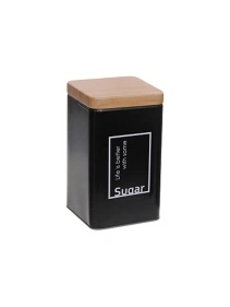 Банка для сыпучих, квадратная, "Tea& Coffee& Sugar", 9*6*16 см (ML-1233)