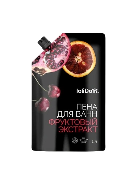 Пена для ванн LOLIDOM "Фруктовый микс", 1 л