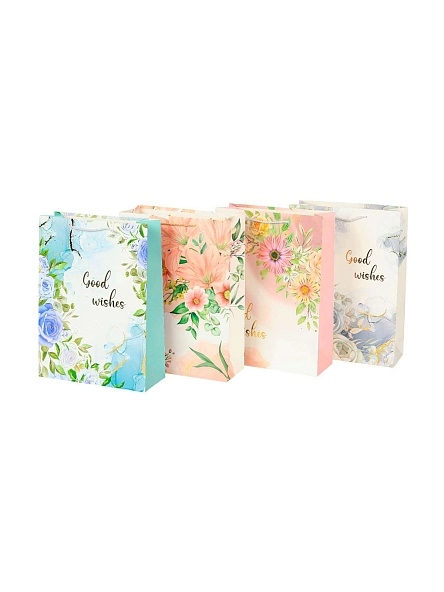 Пакет подарочный "Good wishes", 42*31*12 см