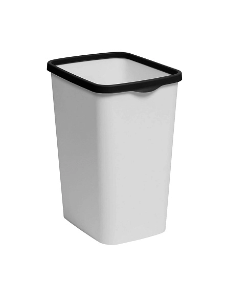 Ведро для мусора с фиксатором "Tandem"20л (белый/черный)