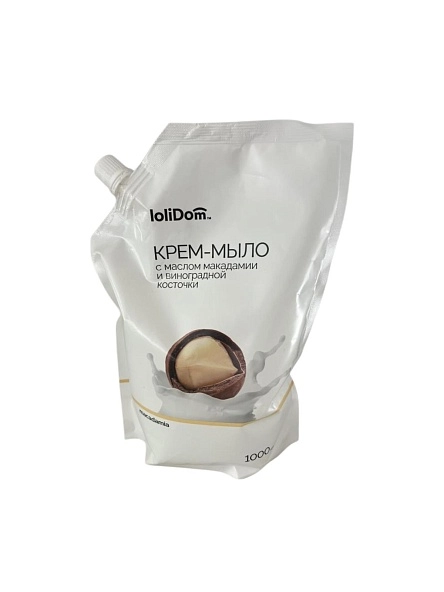 Крем-мыло жидкое LOLIDOM "С маслом макадамии и виноградной косточки" 1000 мл.