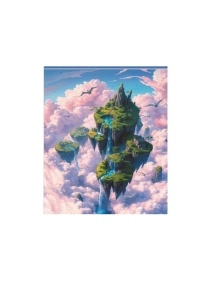 Тетрадь общая (скоба), ф.170х205мм, клетка, 48л., 4+0, Глиттерный лак, серия Мир небес/Giri in flower