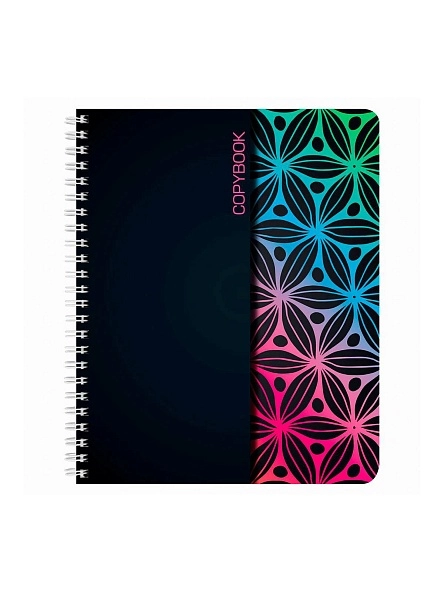 Тетрадь А5 48л. BRAUBERG гребень, клетка, обложка картон, рисунок АБСТРАКЦИЯ, 403053