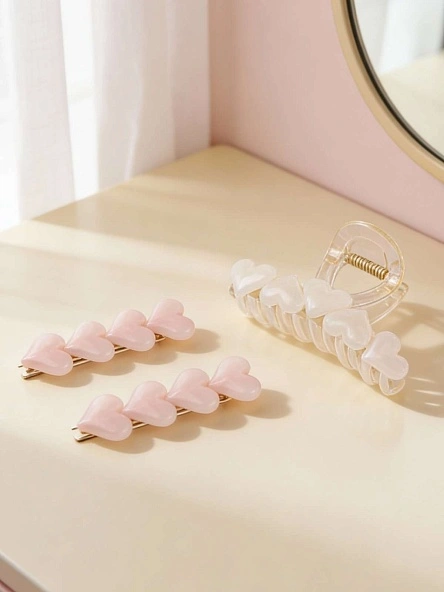 Набор для волос "Candy Pink", крабик + заколки (2 шт) (PK1359)