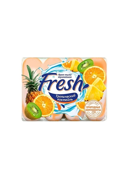 Крем-мыло туалетное «Fresh» Тропический коктейль 4*75 г в/об