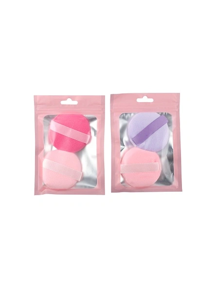 Пуховка для макияжа с держателем "Candy Pink", 2 шт.  (KRE25613206)