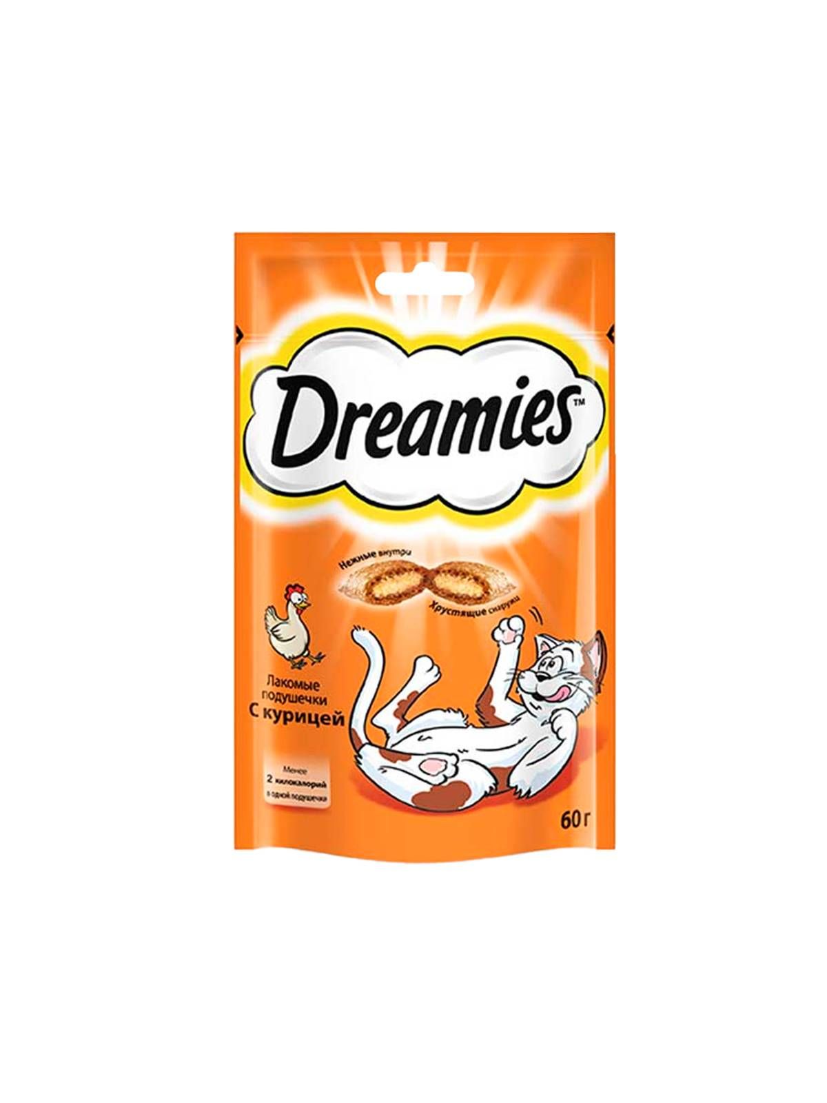Лакомство Dreamies для взрослых кошек с курицей 60гр