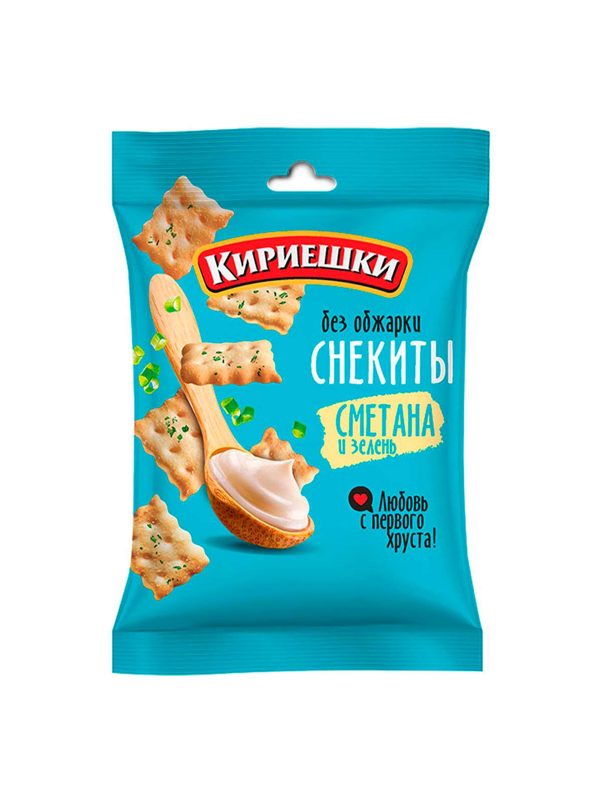 Крекер "Кириешки Снекиты" со вкусом сметаны с зеленью 60 г