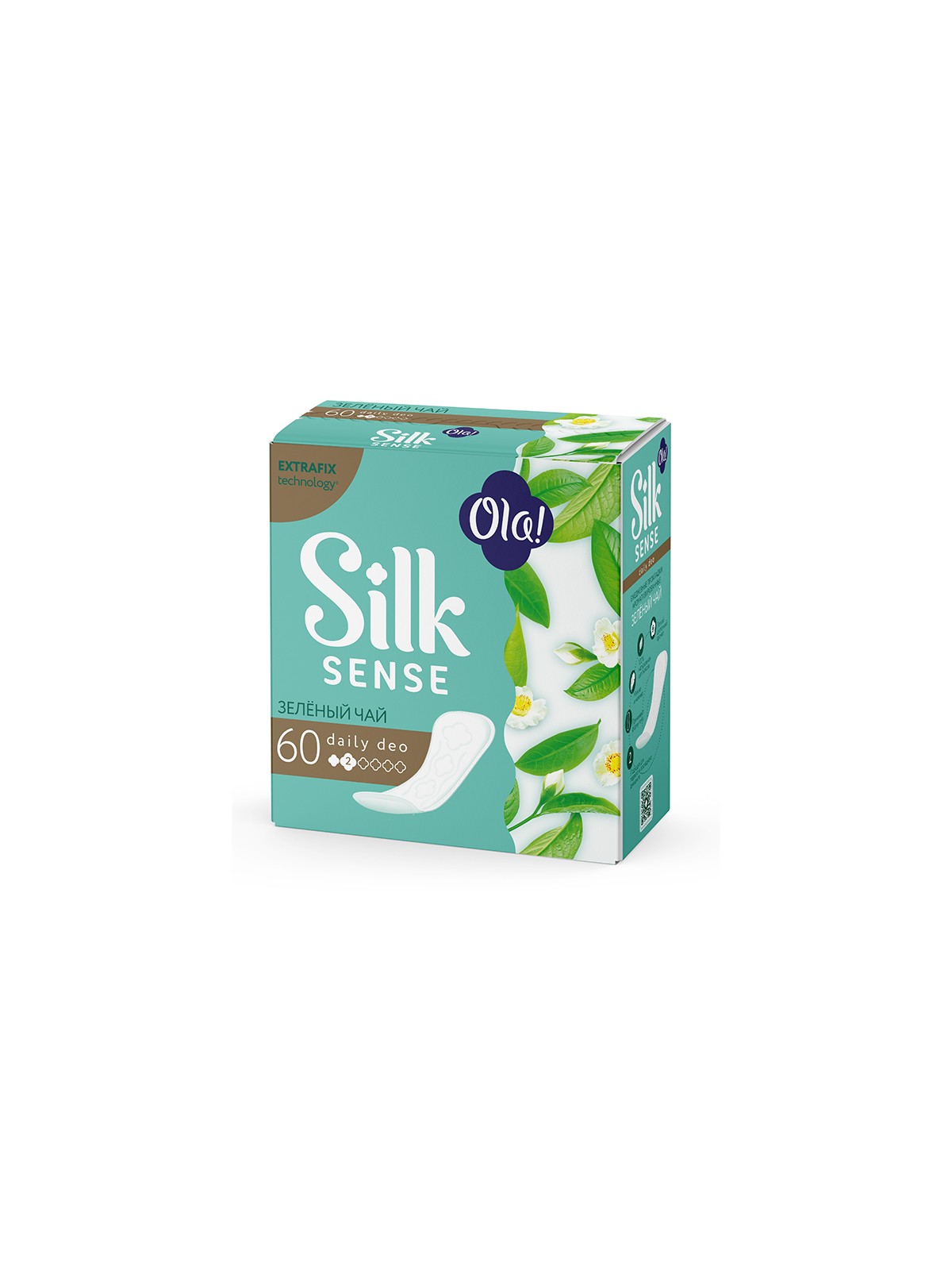 Прокладки ежедневные Ola! Silk Sense DAILY DEO Зеленый чай, 60 шт