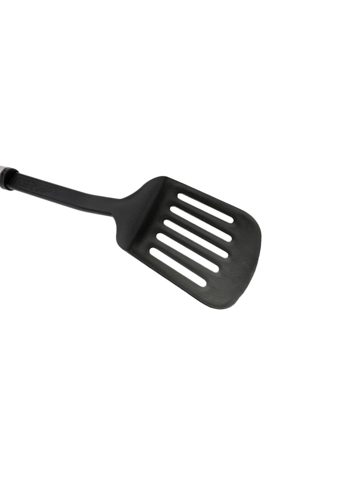 Лопатка кухонная (с прорезями), пластик, ручка нержавеющая сталь, 32,5*7,7 см (PR-011)