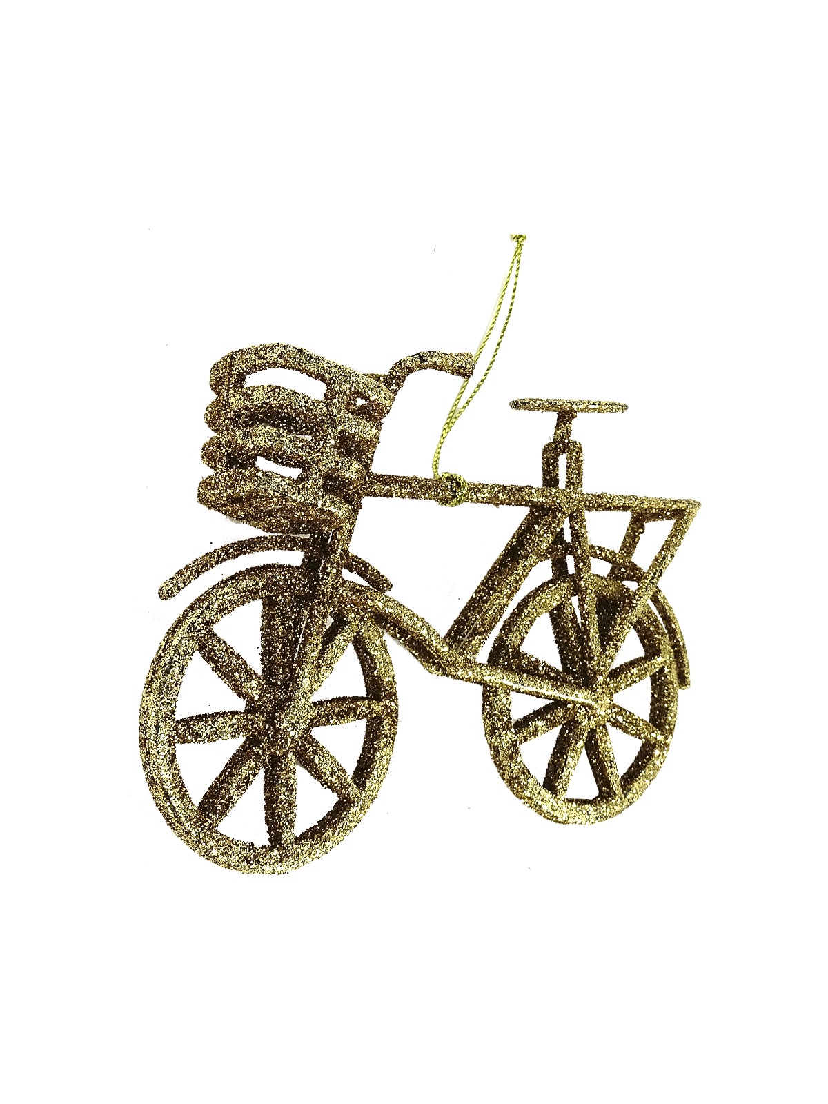 Новогоднее подвесное украшение Велосипед в золоте 12,5x3x8,5см