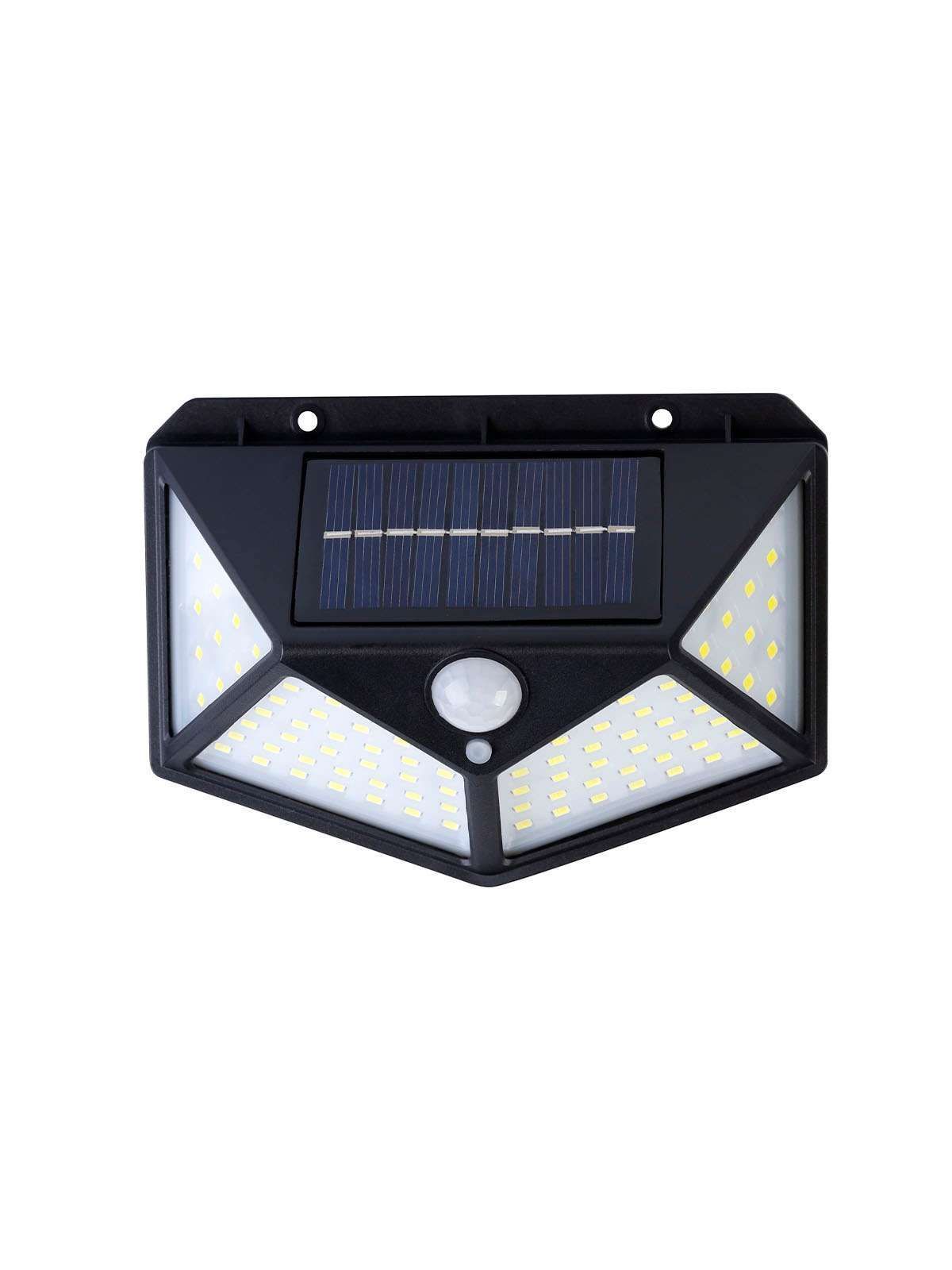 Настенный светильник 12Вт 100LED, на солнечных батареях, с датчиком движения, черный (SBF-33-MS)/100