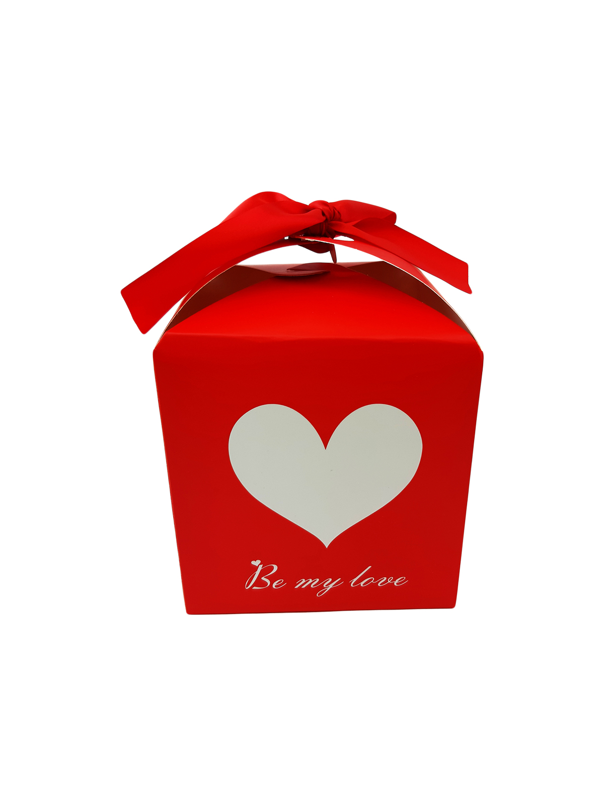 Коробка складная подарочная с бантом "С любовью", 14,5х14,5х18 см (РМ-115)