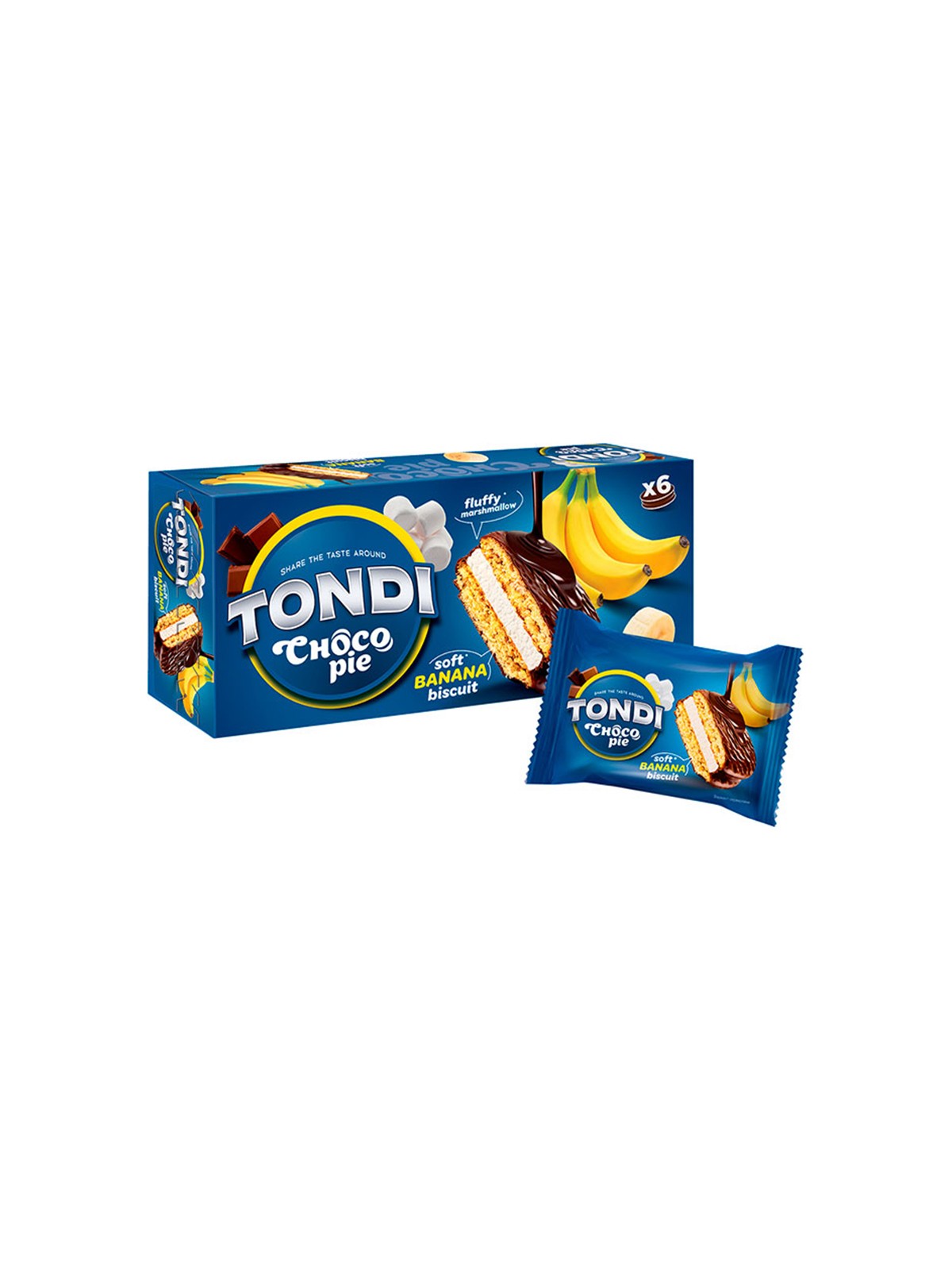 Мучное кондит. изделие глаз.Tondi Choco Pie банановое 180 г