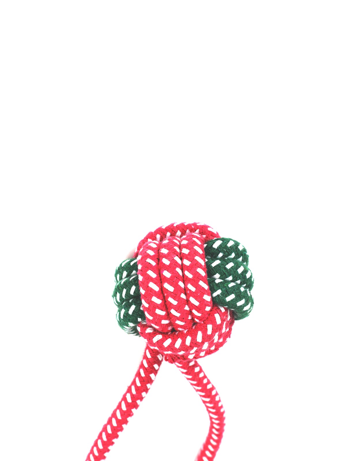 Игрушка-дразнилка для собак с шариком из каната, d=6 см, микс цветов