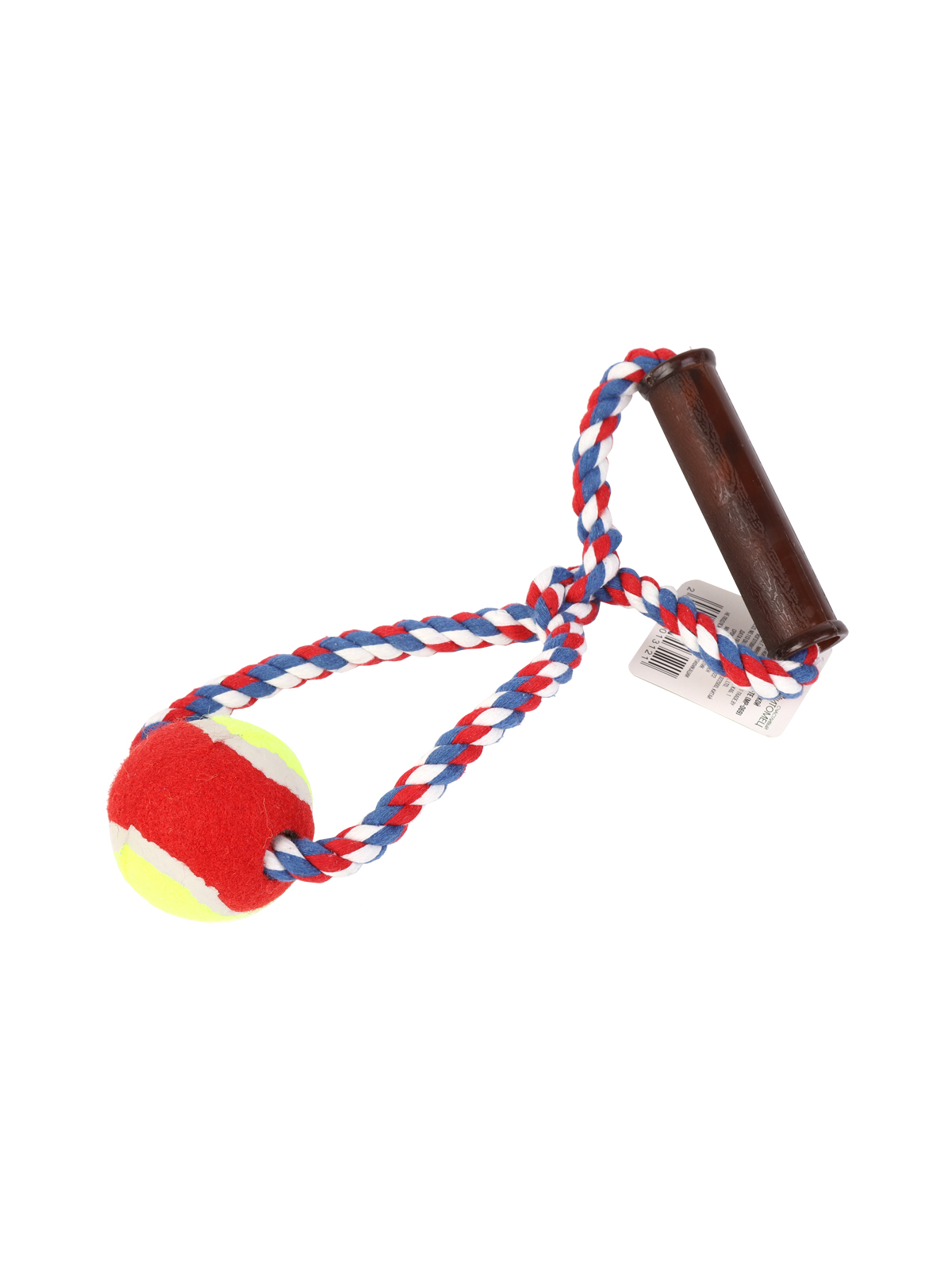 Игрушка для собаки с ручкой "Веревка с мячом", 30 см, в асс-те