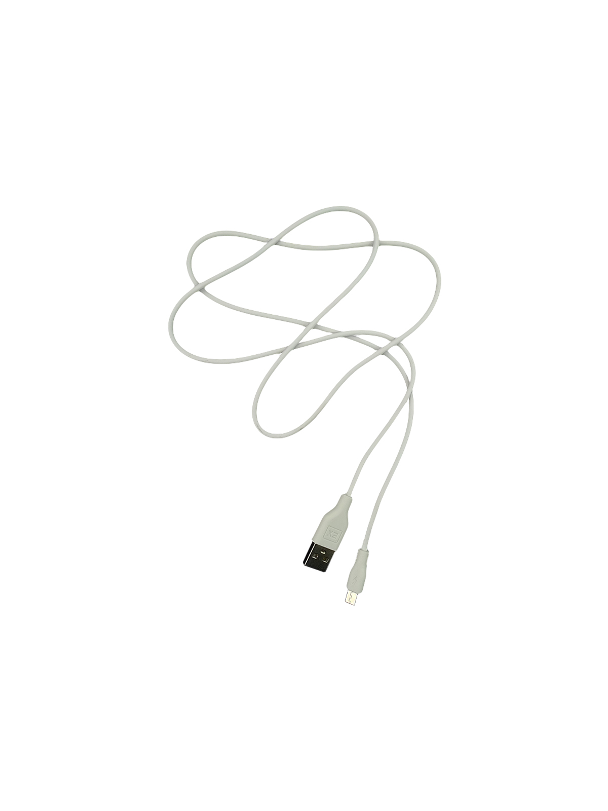 Дата-кабель/Exployd/USB - microUSB/круглый/белый/1М/Classic