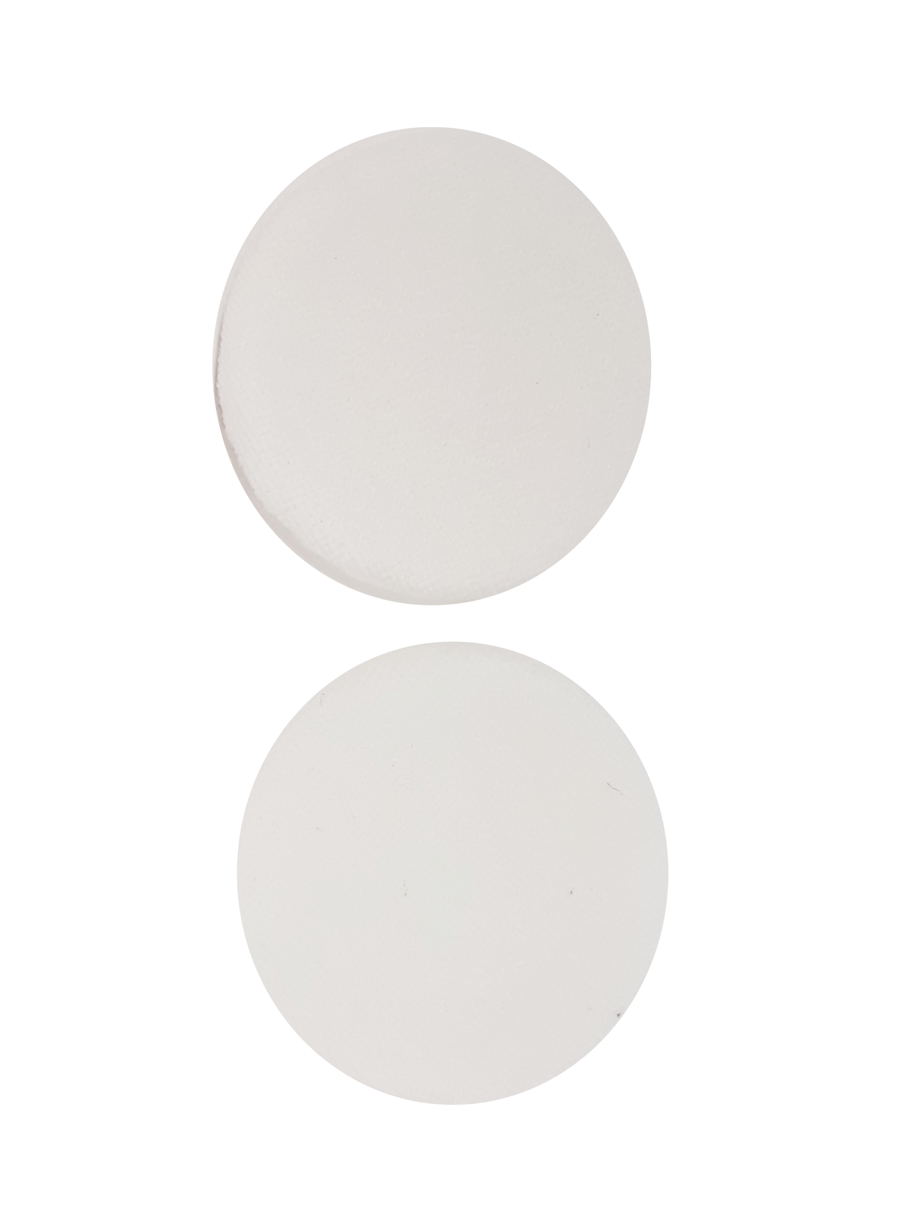 Пуховки для макияжа, 2 шт, d=6 см, белый  (AW-050)