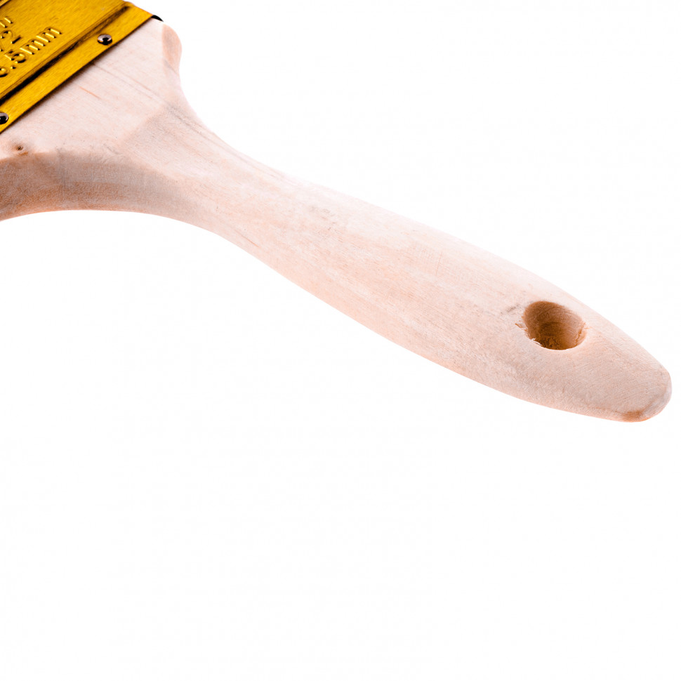 Кисть плоская Golden 2.5", искусственная щетина, деревянная ручка / MTX
