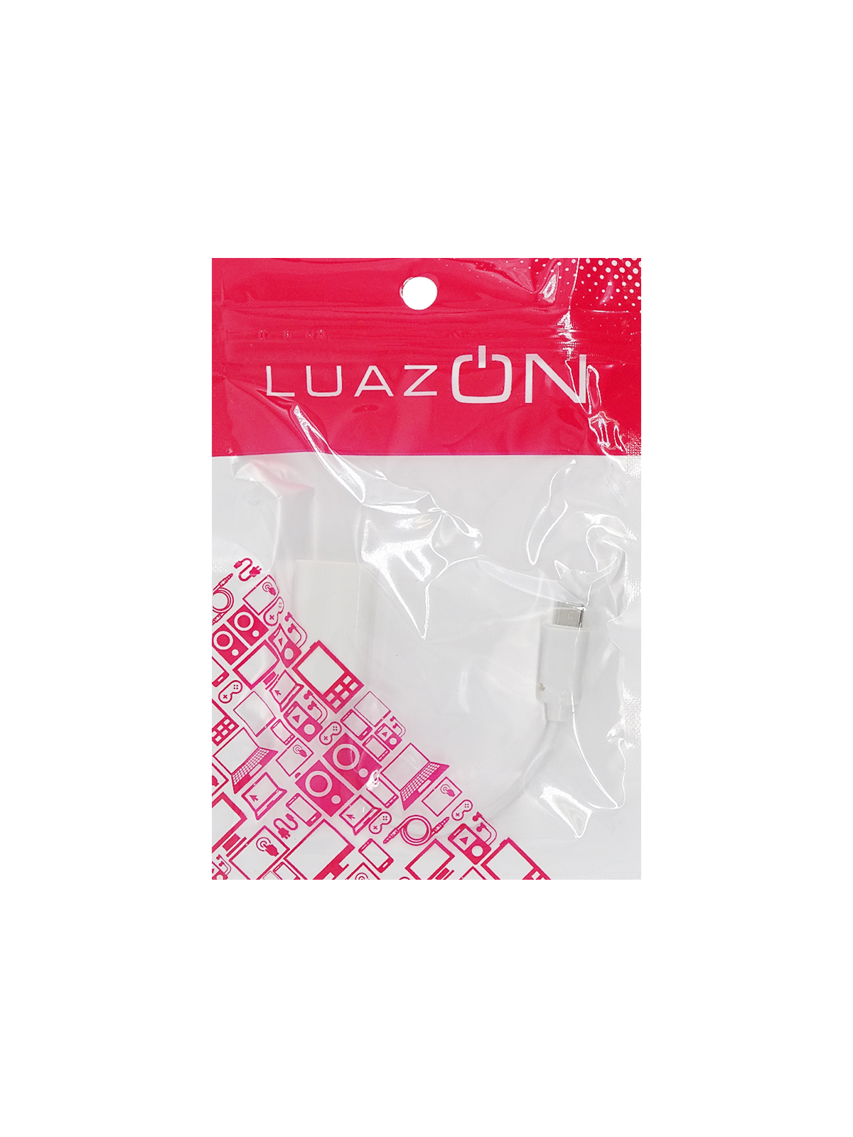 Кабель "LuazON", micro USB - OTG USB, 15 см, белый