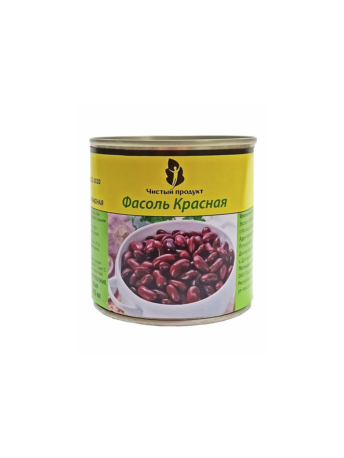 Фасоль конс. красная Чистый продукт, 400 г