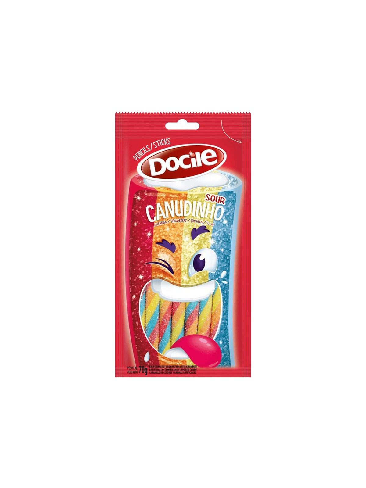 Мармелад "Docile" SOUR CANUDINHO STRAWBERRY, 70г