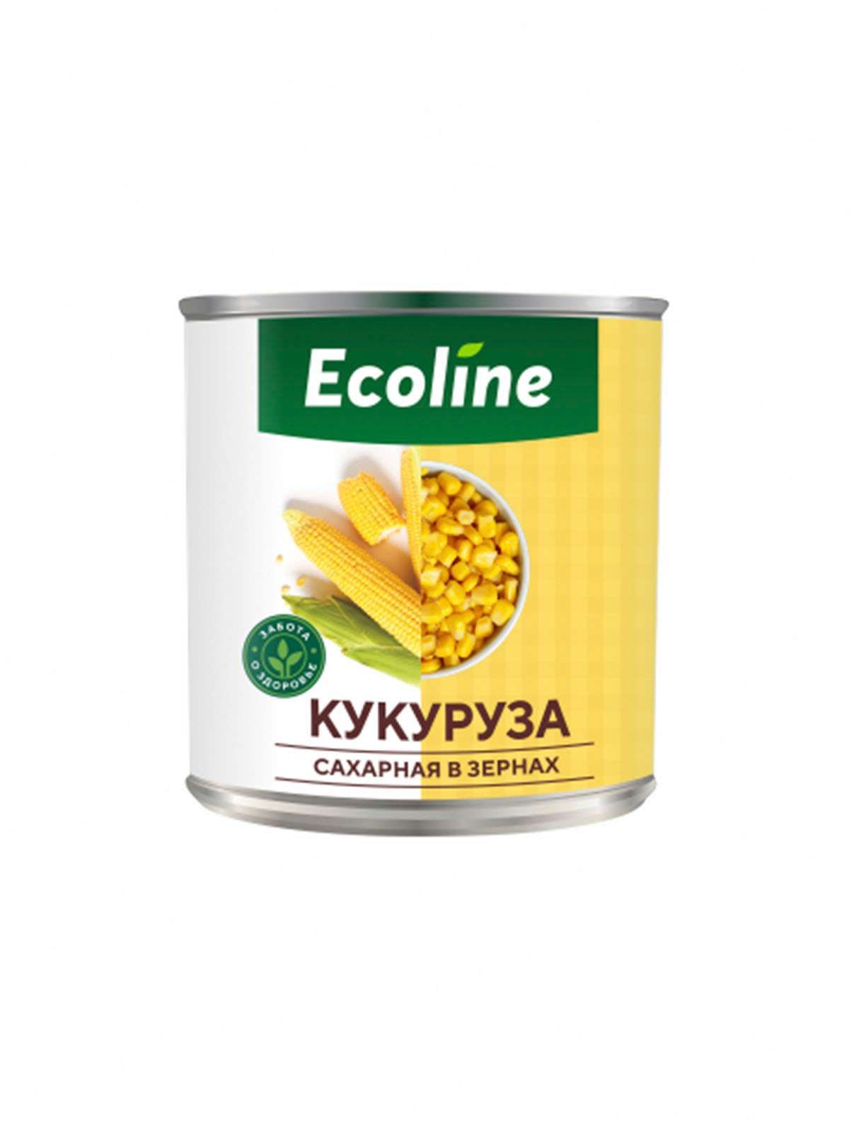 Кукуруза сахарная консерв. Ecoline new, ж/б 340 г