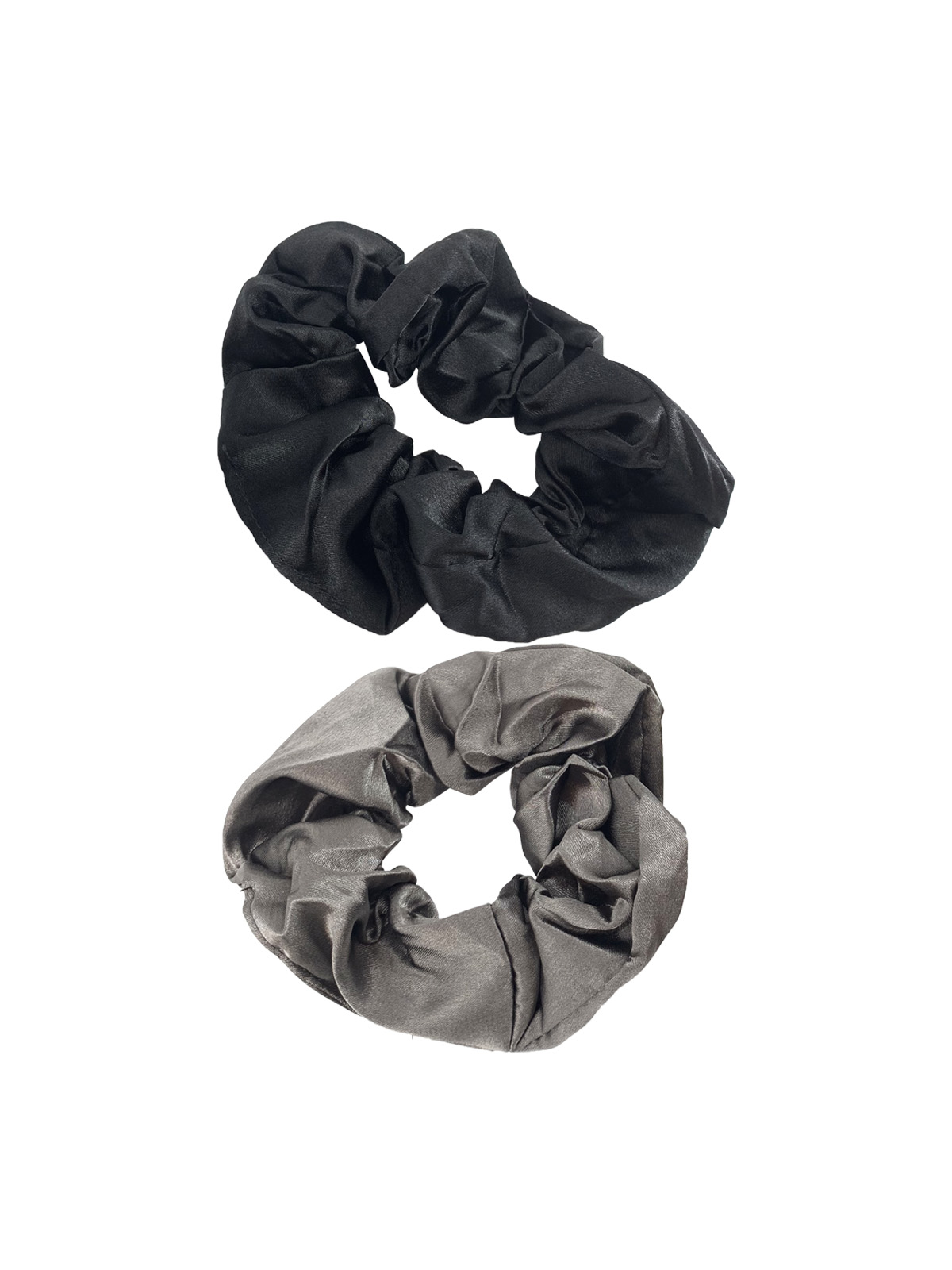 Резинки для волос 2шт на блистере "Bright collection", 2 цвета (черный, металлический)
