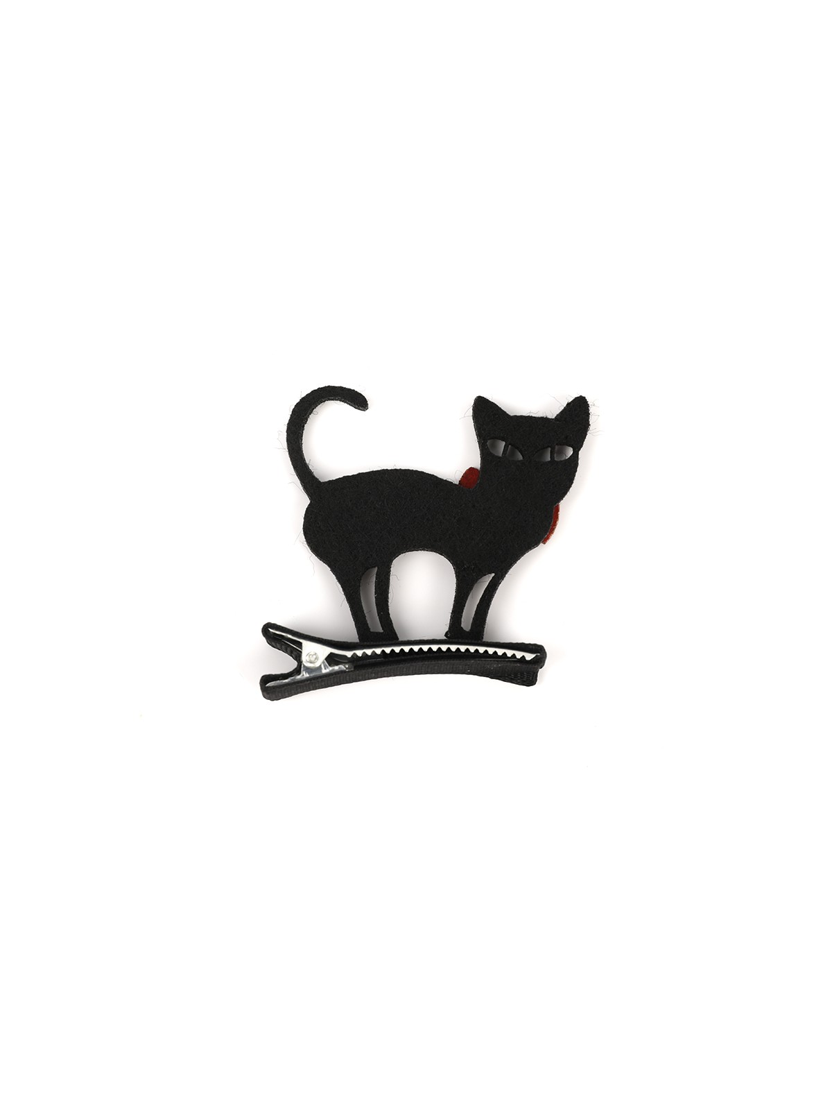 Заколка для волос "Черная кошка", 5*5 см