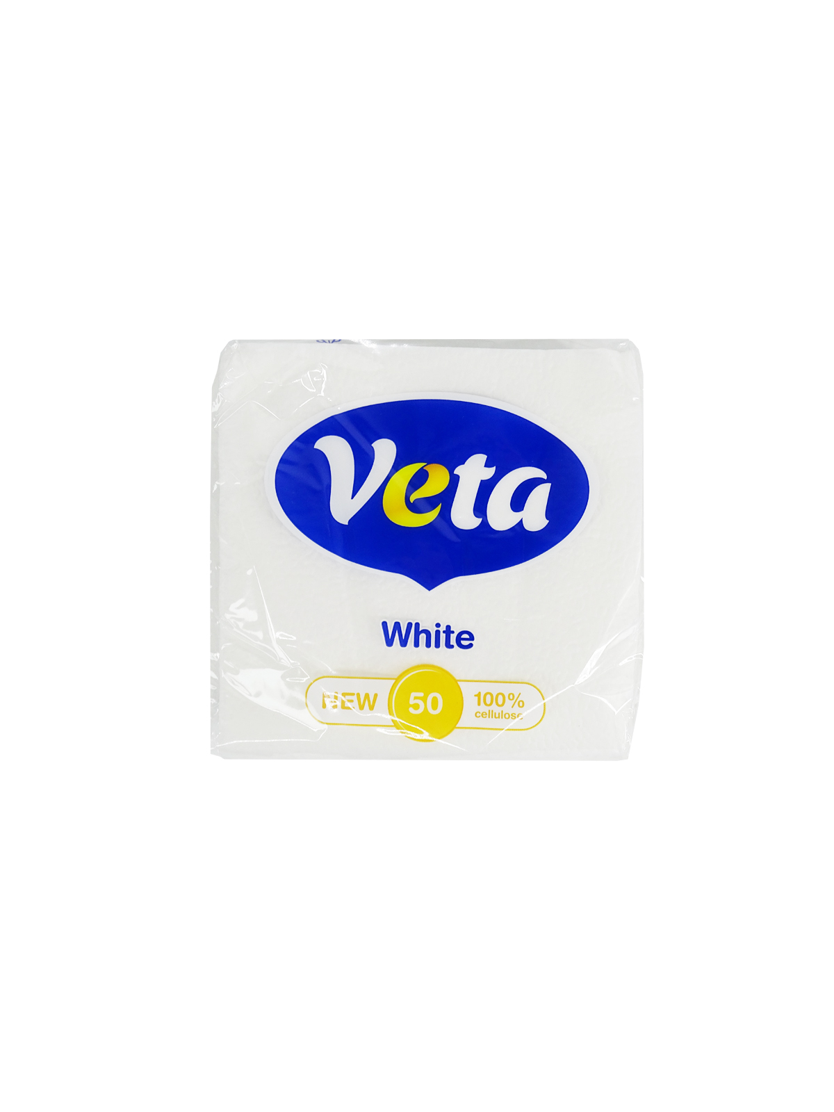 Салфетки бумажные неокрашеннные VETA WHITE, 50шт.