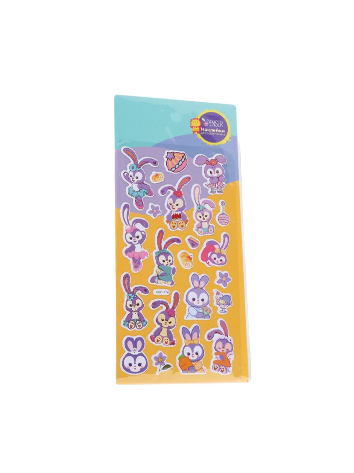 Наклейки декоративные пластиковые, 9,4*18 cм, микс (K2431204-3)