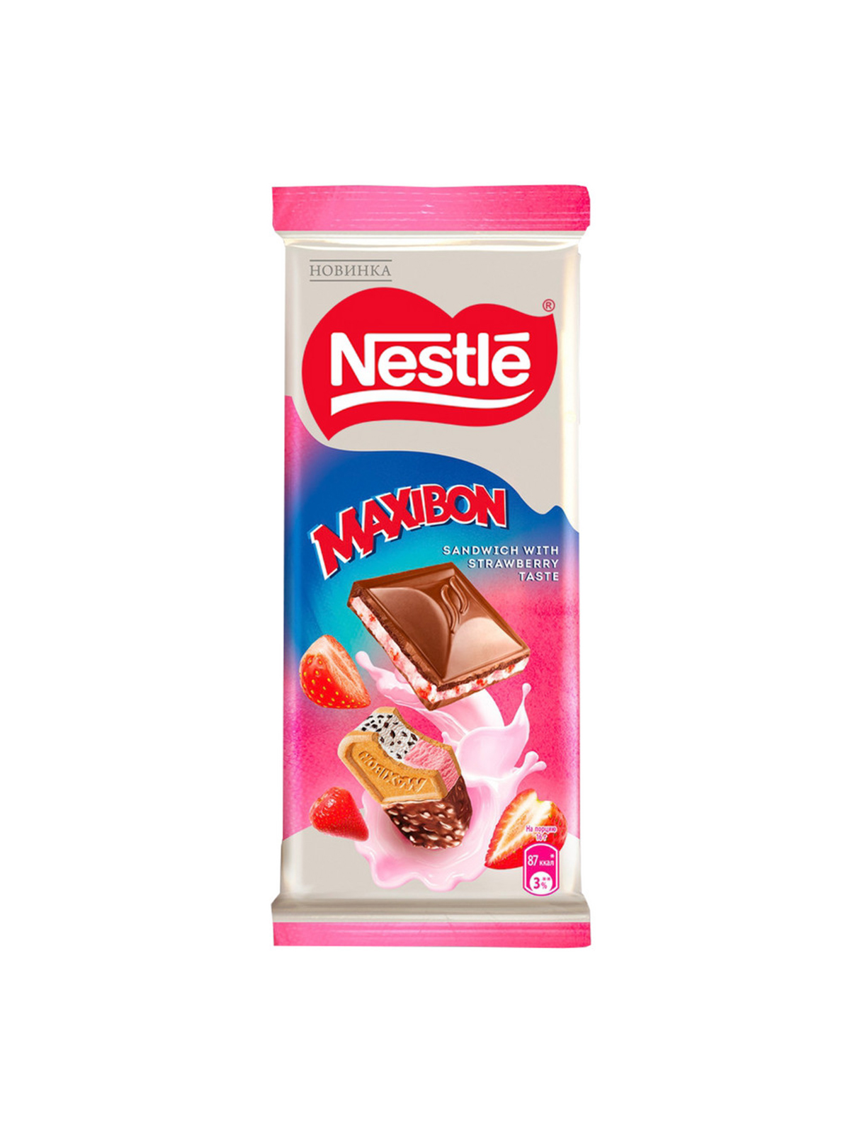 Молоч.шоколад NESTLE Maxibon со вкусом мороженого и печеньем, 80г