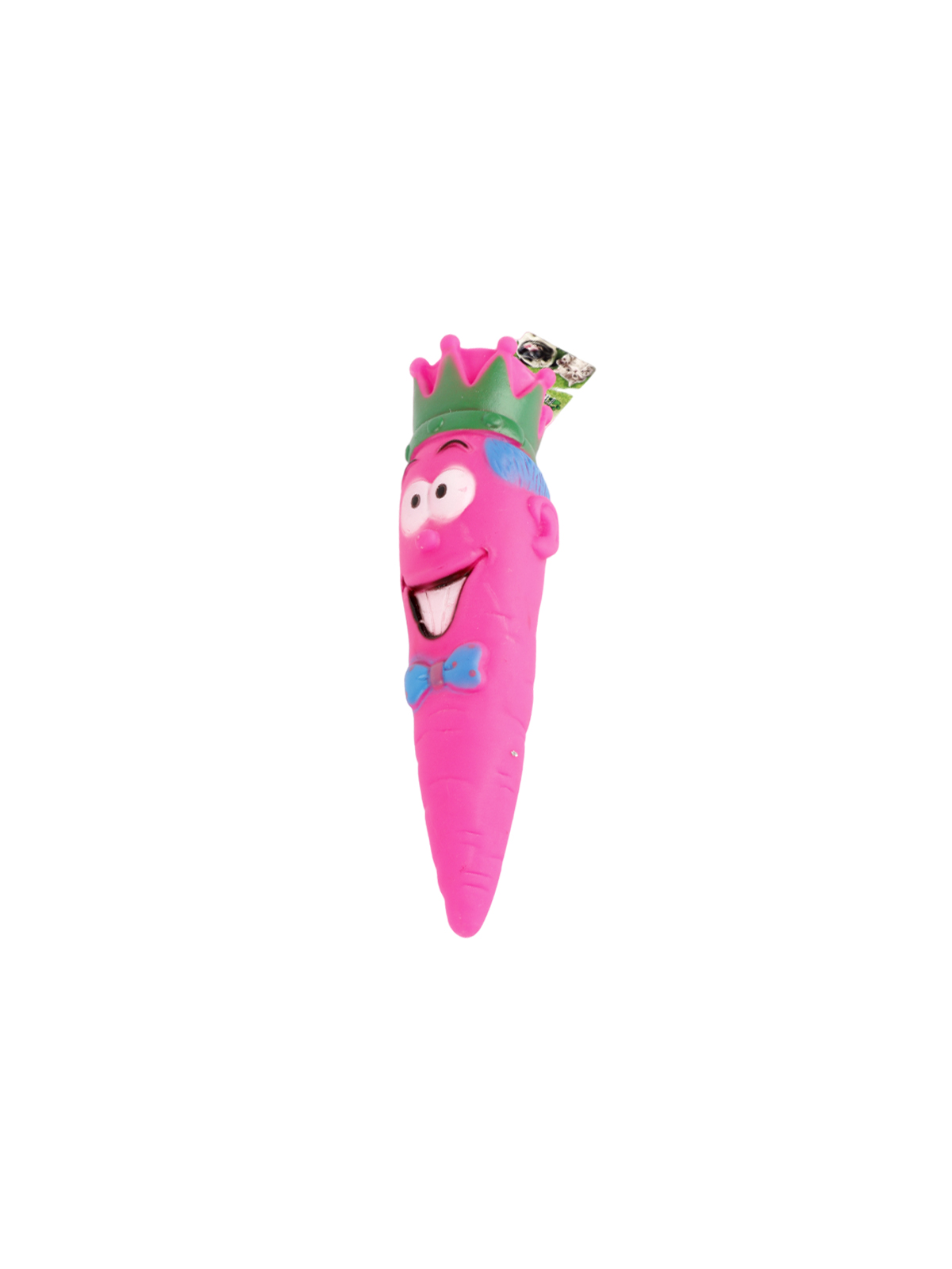 Игрушка для животных пищащая "Морковка-чертовка", 19*5 см