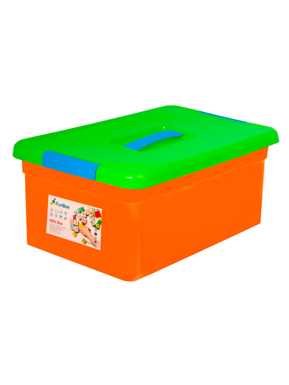 Ящик для хранения Kid's Box 10л салатовый, оранжевый