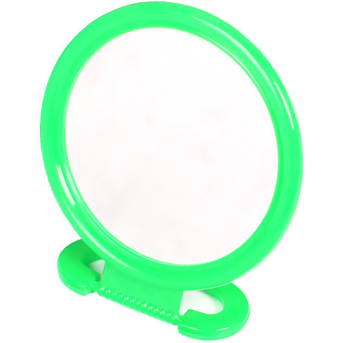 Зеркало настольное в пластиковой оправе "Выгода" круг, подвесное d-11,6 см (Стикер на минивложение 1