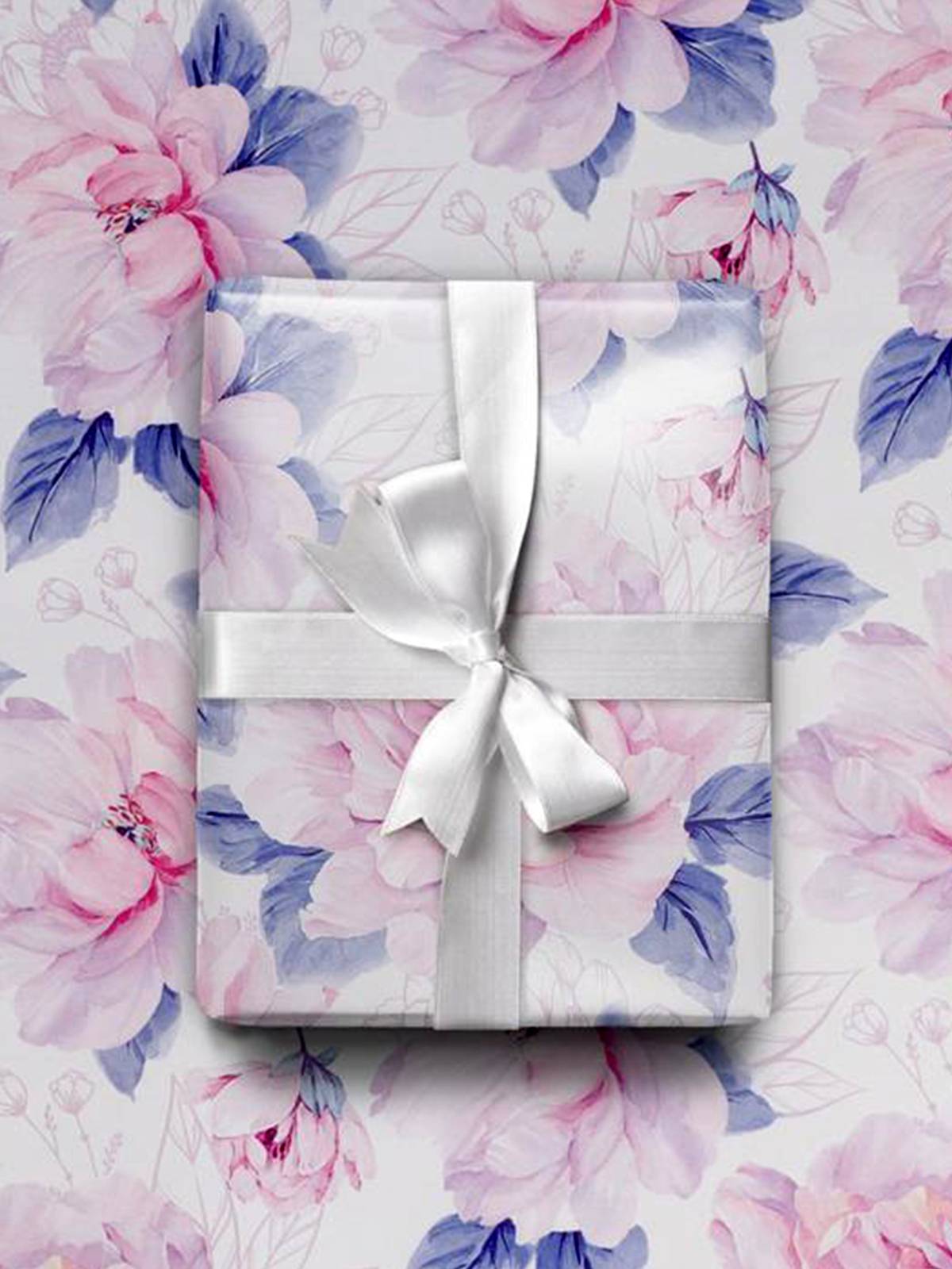 Бумага упаковочная глянцевая «Нежные цветы», 70 × 100 см