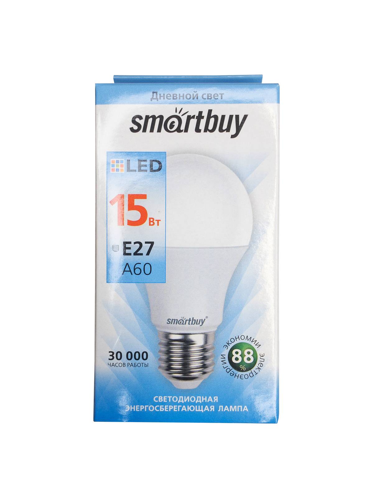 Светодиодная (LED) Лампа Smartbuy-A60-15W/4000/E27