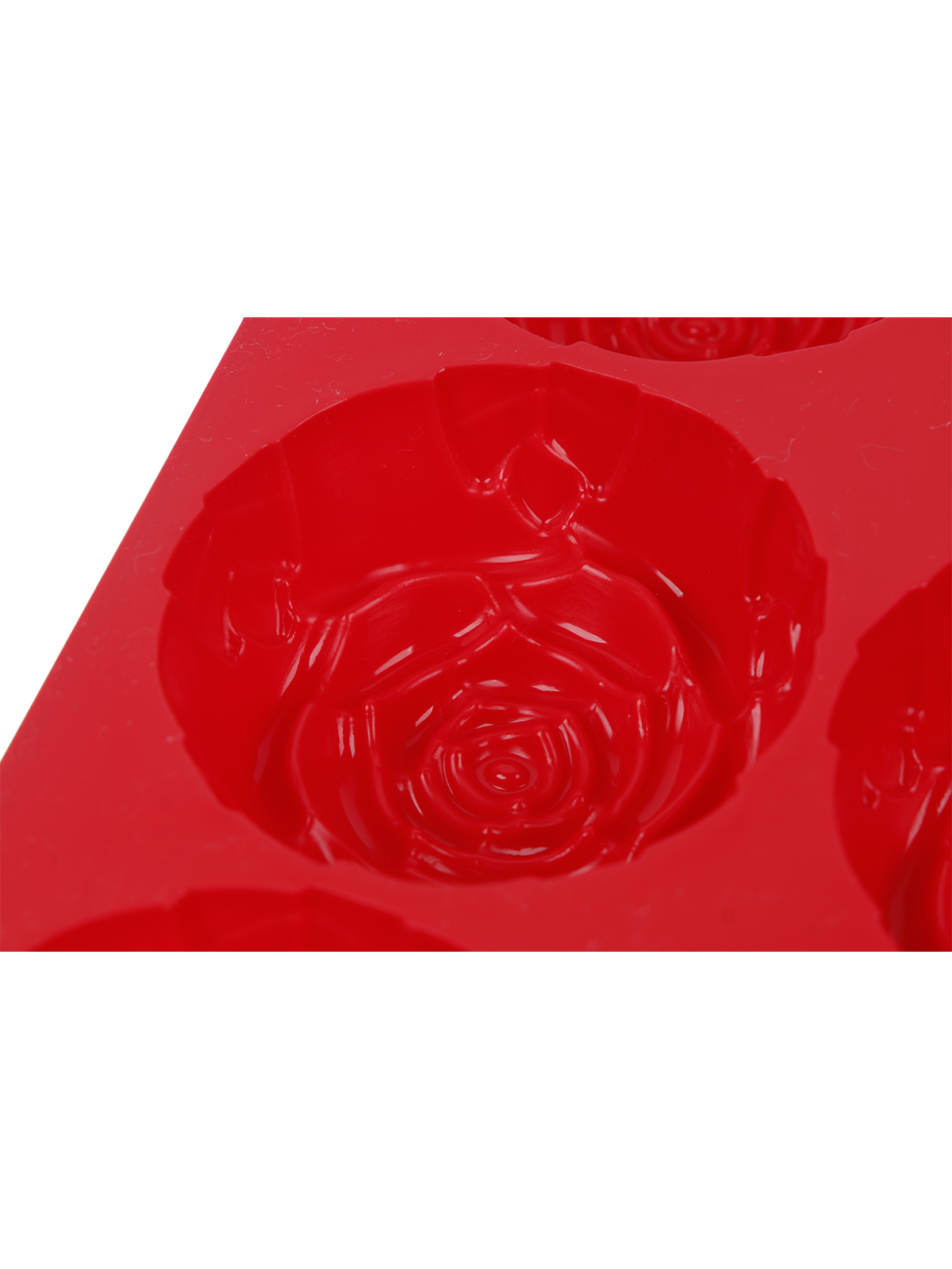 Форма силиконовая "Розы", 6 ячеек, 24,5x16,3х4 см, в асс-те