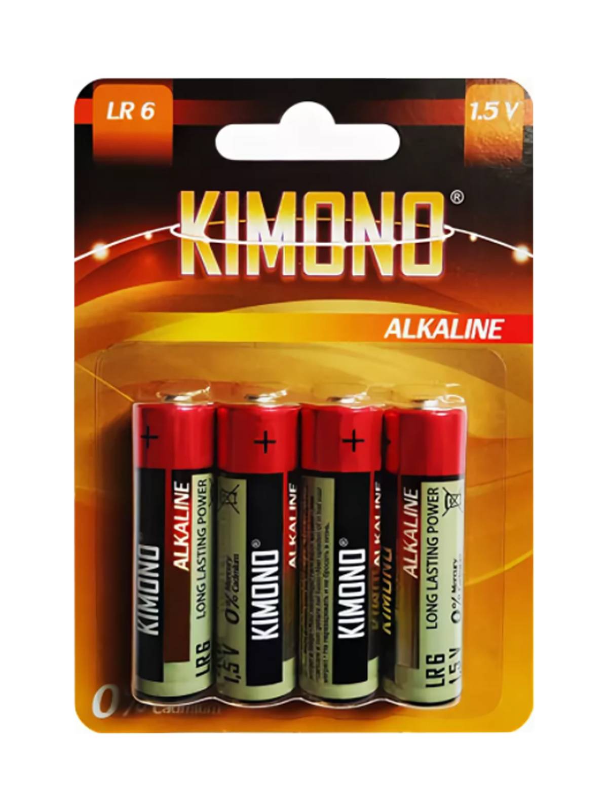 Элемент питания Kimono Alkaline  LR6/BL4 АА (Mignon, "пальчиковые") 1,5В 4шт